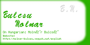 bulcsu molnar business card